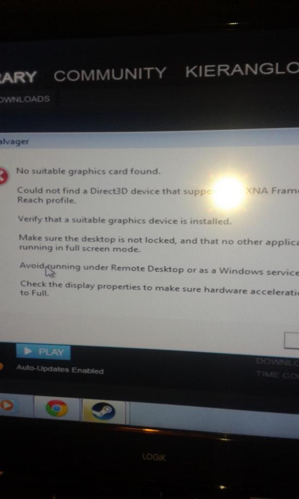 XboxPlayer1929's tweet photo. @MicrosoftHelps Im trying to run a game on steam windows 7 but this keeps coming up, what shall I do? http://t.co/WGmnuHKUcs