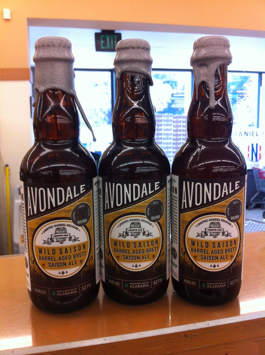 pwclairmont's tweet photo. Avondale Barrel Aged Brett Saison Ale now available very limited one per customer located in  the office http://t.co/IDS2udkSSH