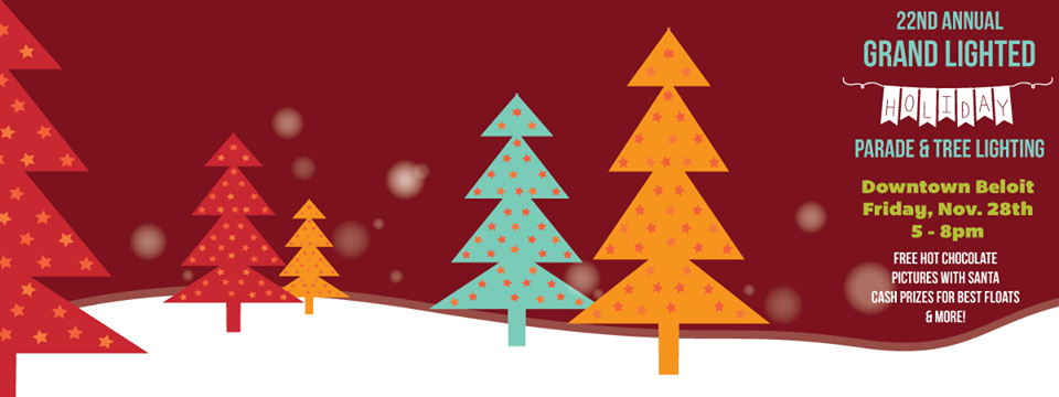 Santa Claus is comin' to town...tonight! Join us @ the Grand Lighted Holiday Parade from 5-8 p.m in #DowntownBeloit!