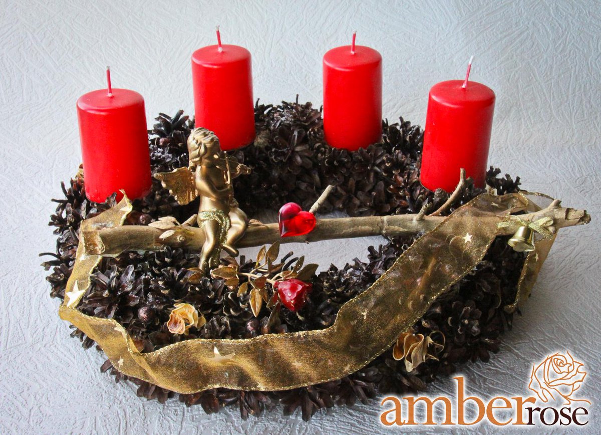 Adventes vainags mīlniekiem :) "Amora pieskāriens" amberrose.lv/lat/chiekuru/3…