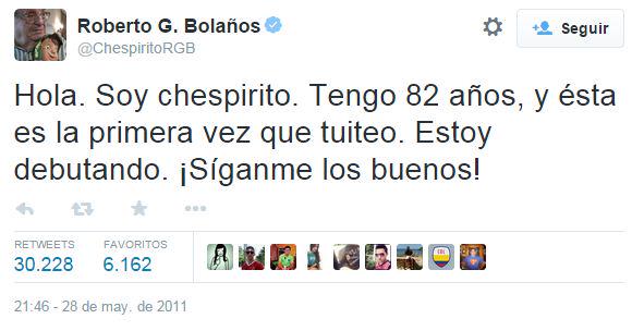 webcamsdemexico's tweet photo. Vía @tv3noticias: El primer tuit de #Chespirito (@ChespiritoRGB) http://t.co/w2oQm88gHh