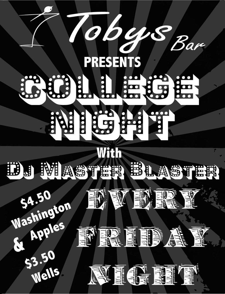 Tobys_Bar's tweet image. Come check out college night with our DJ @bobby_leiker! Bring friends and grab a drink!