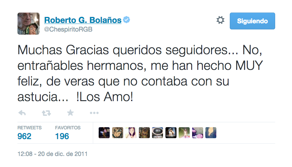 CABLENOTICIAS's tweet photo. #TweetMemory: ¡Amor hasta por los poros! @ChespiritoRGB -#HastaSiempreChespirito - http://t.co/ZGL7NXeTSa http://t.co/4ThWcpzh3U