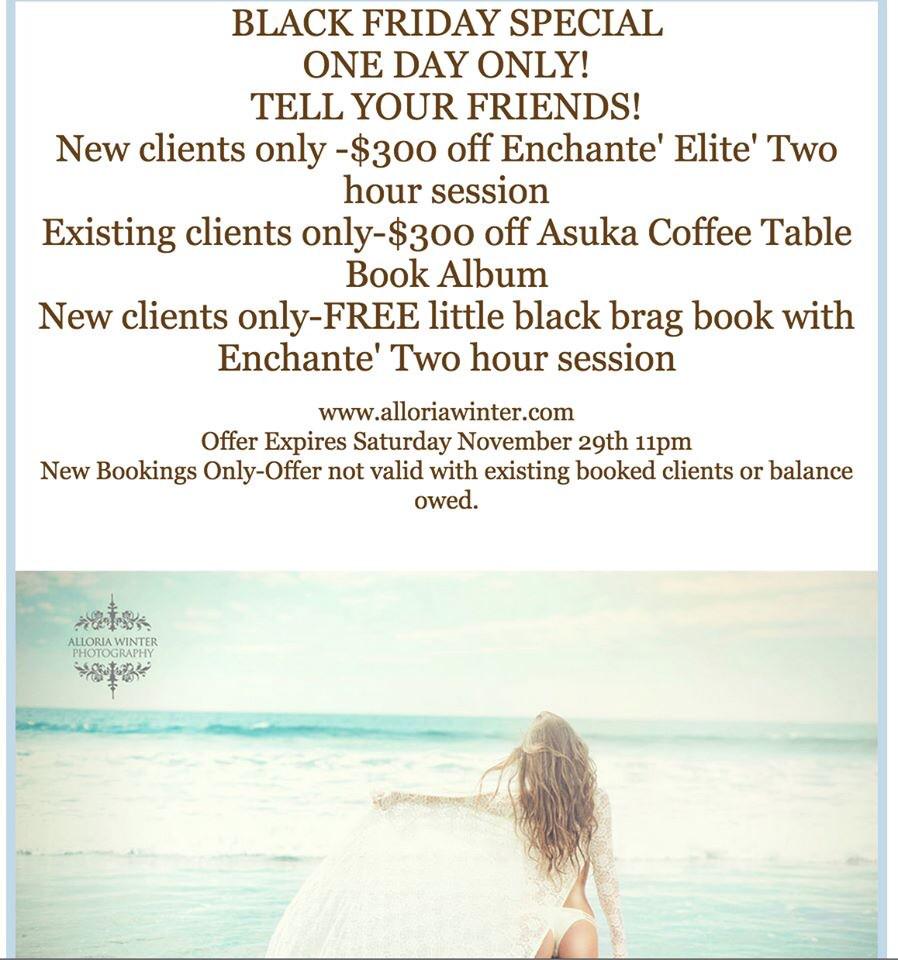 AlloriaWinter's tweet photo. Black Friday Special! Today only ✨ #boudoirphotography http://t.co/WBDDlTR0CK