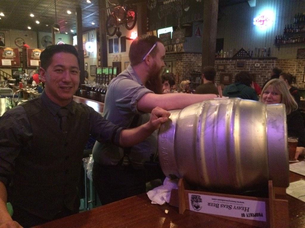HeavySeasSouth's tweet photo. Here comes the cask! http://t.co/pMCWJ01JVN