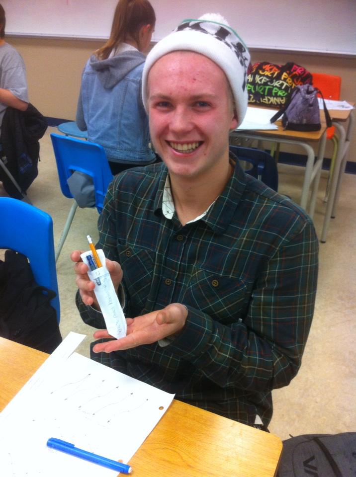 Will's awesome pencil holder. #makermathclass #gooduseoftime? #yup