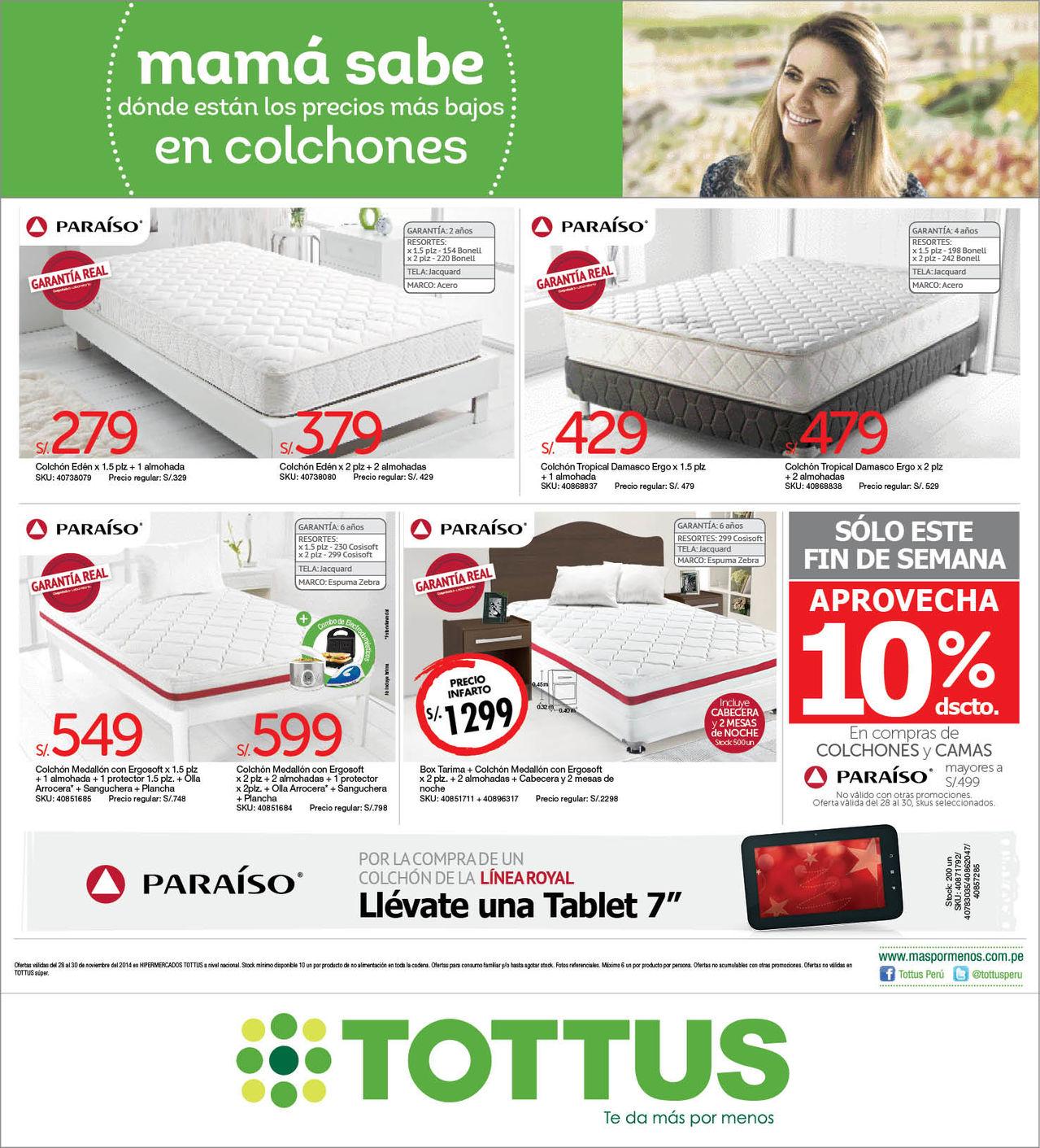 Tottus almohadas sales