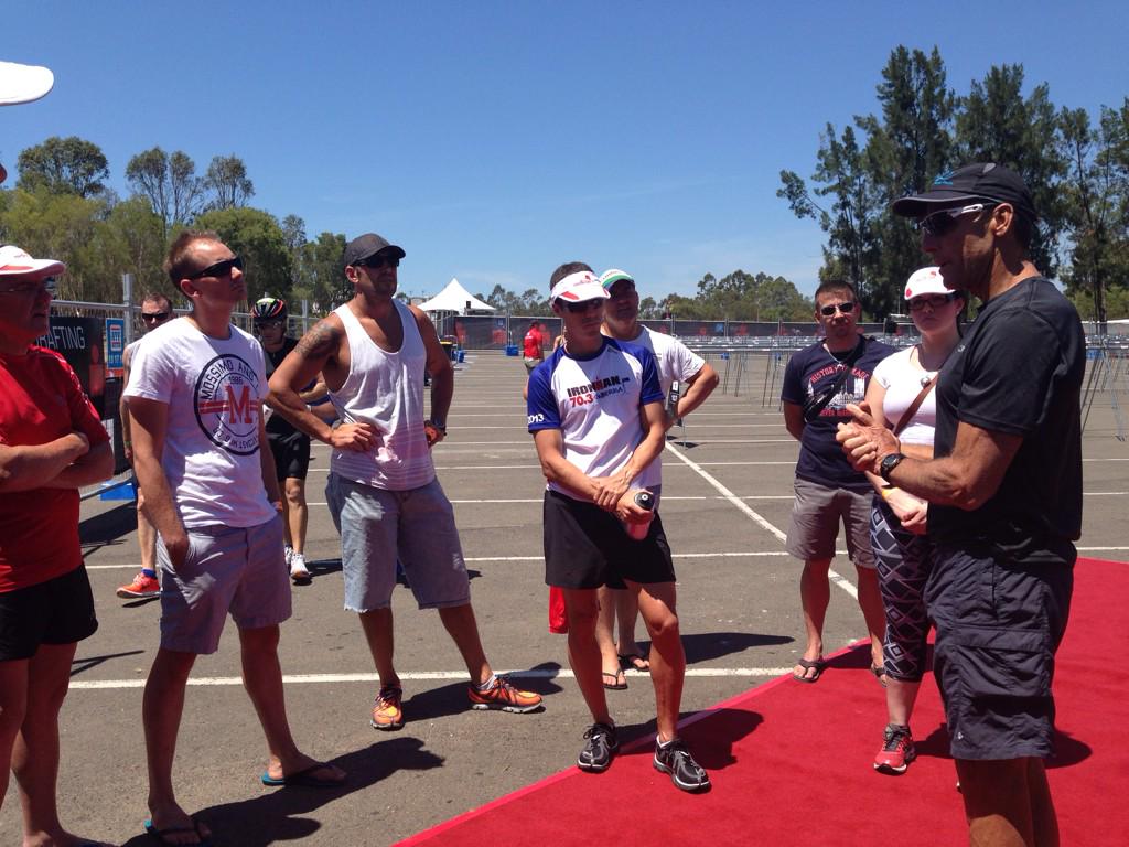 6x #IRONMAN Champion <a href="/DaveScott6x/">Dave Scott</a> hosting an exclusive transition tour with the <a href="/Redkite/">Redkite</a> athletes #IM703WestSydney