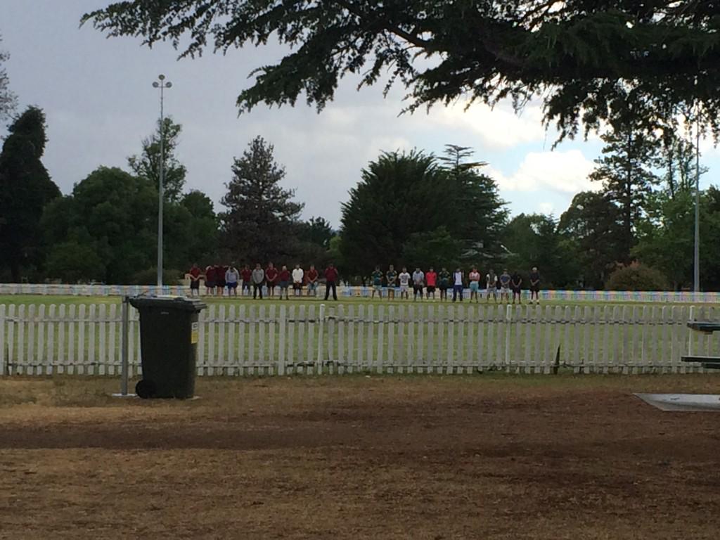 samuelfez's tweet photo. Rain washed out cricket in Armidale today, but clubs around town still stood for a minute of silence #63notout http://t.co/3Jz8BKqJz4