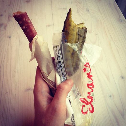 goodlifevan's tweet photo. RT @LukesGeneral: #elmanspickles pair perfectly with @beastandbrine meat sticks. #lukesyvr #obviouschoices http://t.co/q19pFEfYd1
