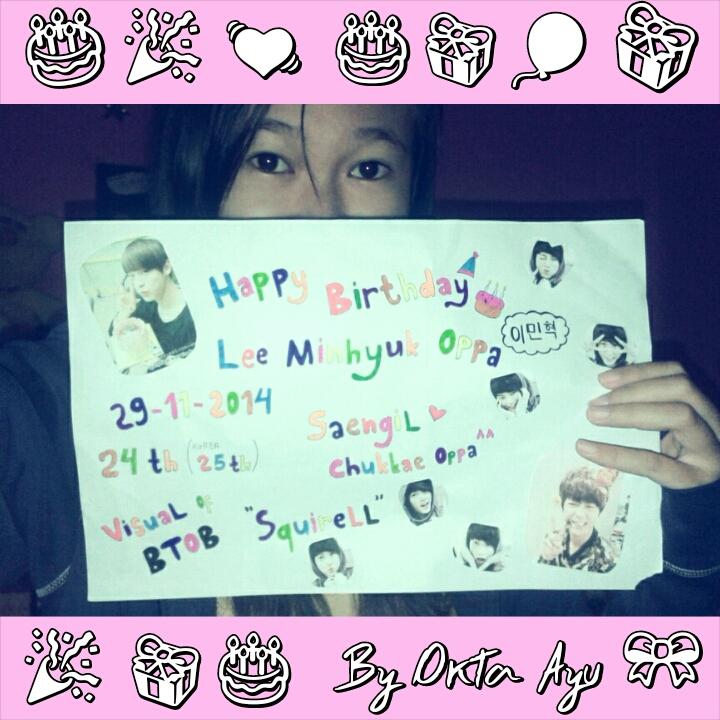 Happy Birthday Lee Minhyuk Oppa  Wish u all the best & be the best for BTOB    
