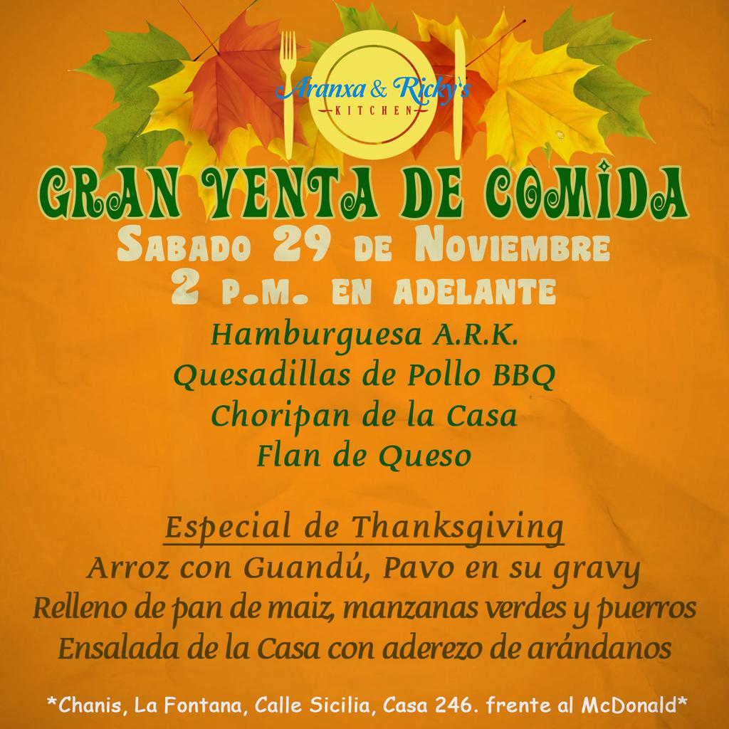 AraRickyKitchen's tweet photo. Especial de Thanksgiving para chuparse los dedos. No te lo pierdas. Te esperamos! #ventadecomida #catering #Panama http://t.co/qKhBkCUjq4