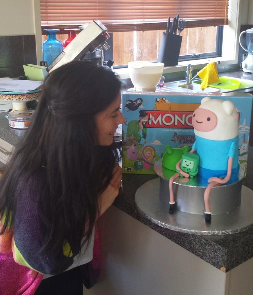 Emm_Gemm's tweet photo. Best birthday cake ever!!! #adventuretime #fincake http://t.co/T0t2CcAZiY