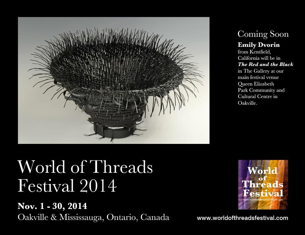 worldofthreads's tweet photo. Plan to visit #worldofthreads Festival tomorrow. Ends Nov 30. 97 artists, 255 artworks. Info: http://t.co/dn9an5g0yC http://t.co/MQYLtRV6hg
