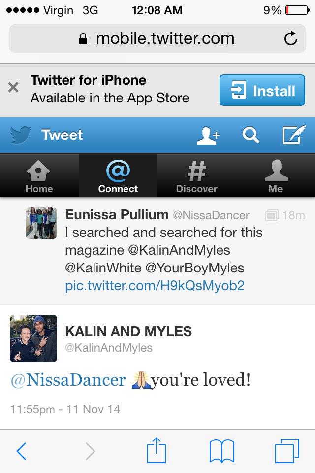 NissaDancer's tweet photo. #MonthOfKAM Day 28
Back when @KalinAndMyles told me I was Loved http://t.co/DsaH0UalGB
