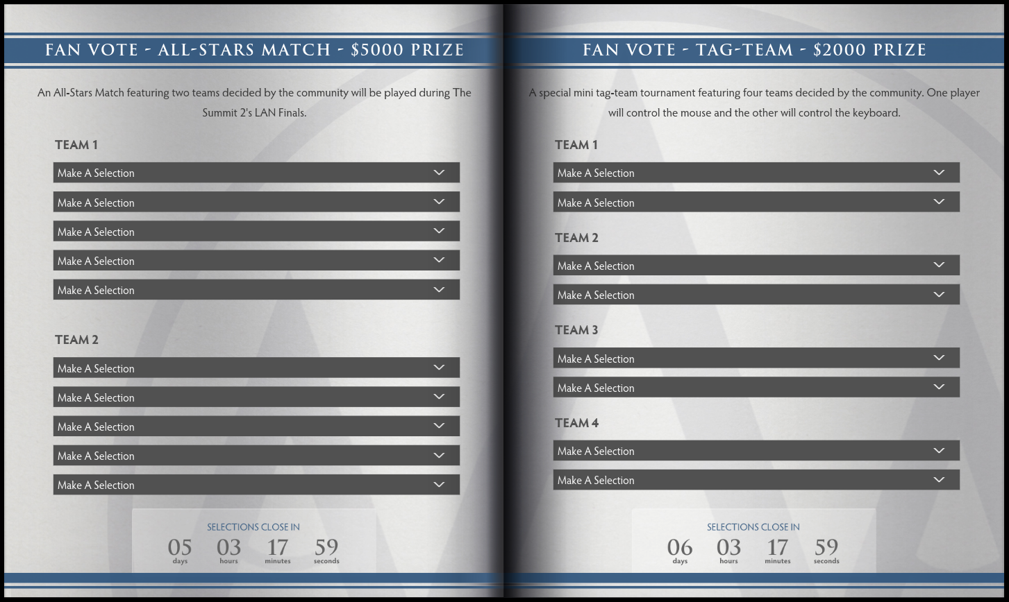 All-stars match & Tag-team voting now available!
