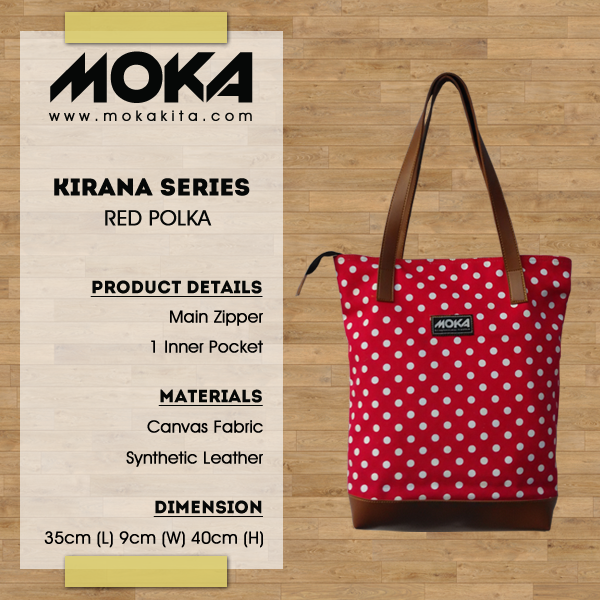 mokabags's tweet photo. Kode: Kirana Red Polka 
Main Zipper | Inner Pocket | Canvas Fabric | Synthetic Leather
BBM 7E9EC545 | WA 085600029300 http://t.co/p8KMYoKtGy