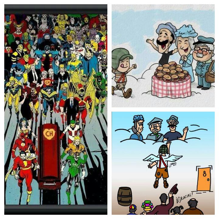 torreon's tweet photo. Diversas ilustraciones circulan en la red sobre la muerte de #Chespirito http://t.co/pTsGsDLBaF