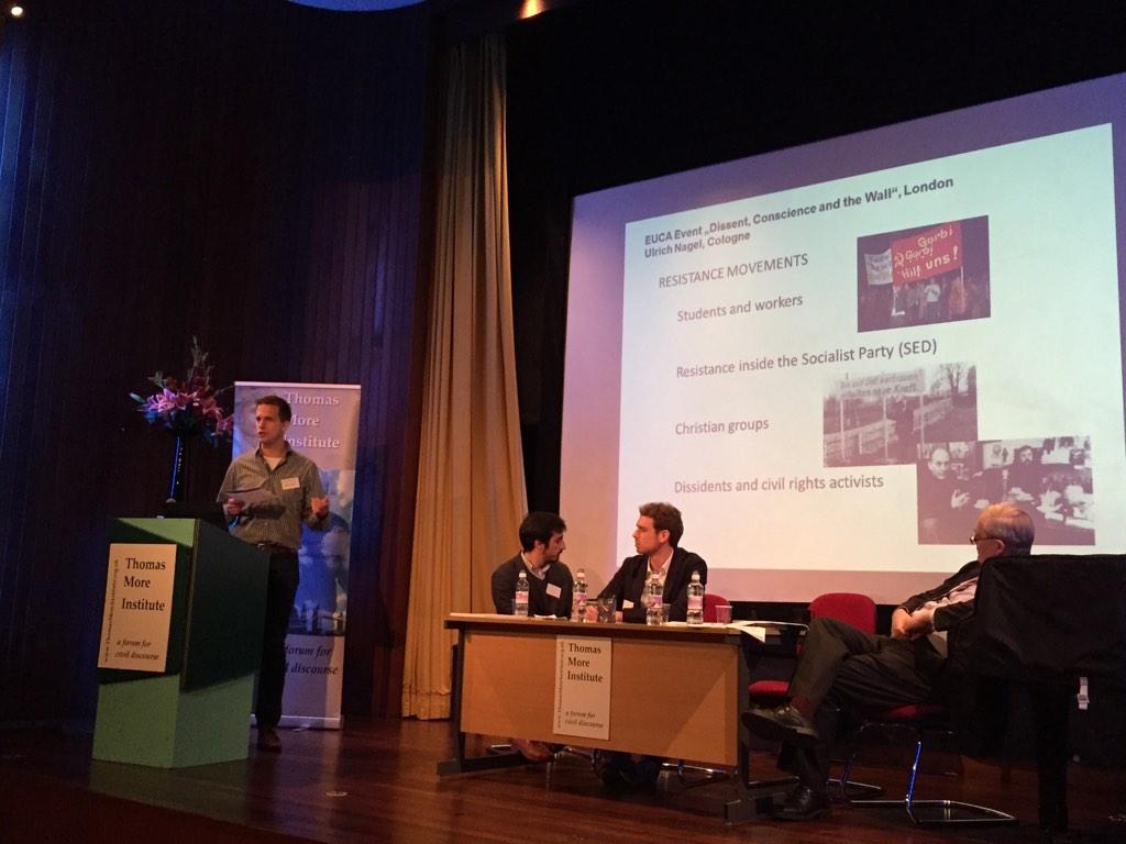 EUCA_BXL's tweet photo. Now @1989DCW in London Ulrich Nagel from @schweidt College, Cologne, presents resistance movements in GDR #fotw25 http://t.co/lOtbyhAkhP