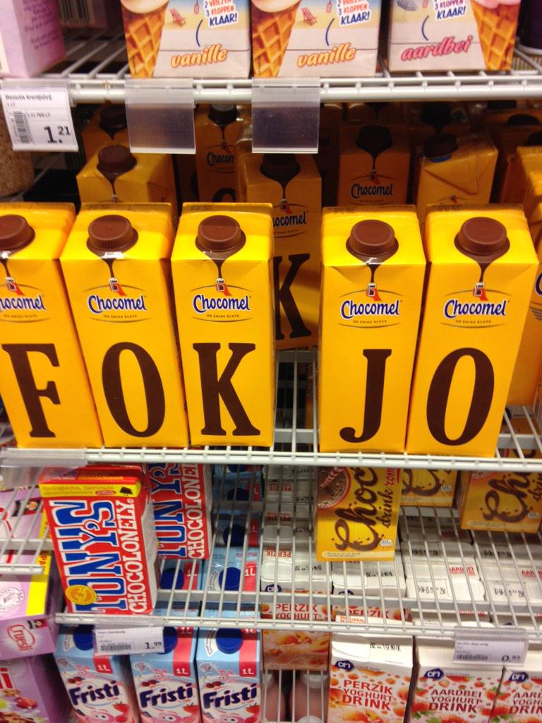 Helaas geen letter u gevonden 😁 #fokjo #chocomel #appie