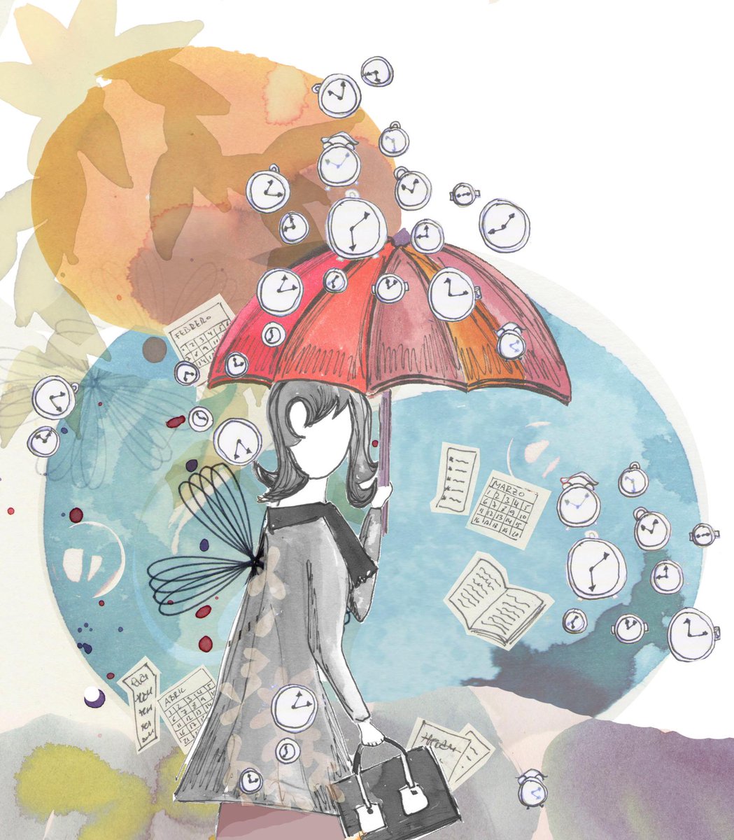 ¿No tengo tiempo? Nuestra reflexión del sábado. Ilustración de Rocío Mejías, Ciofont. kireei.com/no-tengo-tiemp…