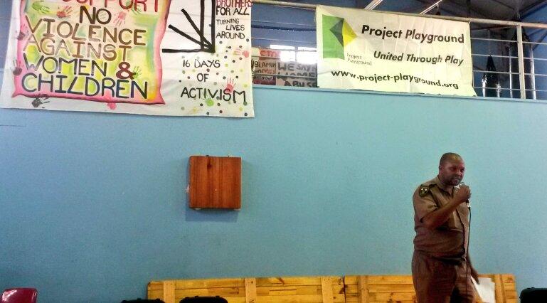 lead_sa's tweet photo. A representative from the Dept. of Correctional Services: "We must move from policies to practice". #MensMarch http://t.co/KyBH8Y9JRt