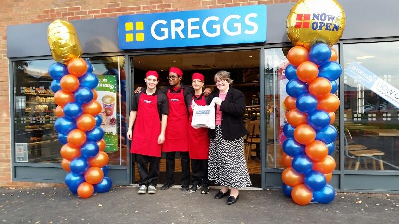 Welcome to the @GreggstheBakers team (Sylvia, San &amp; Daniel) at their new store opened yesterday in Martlesham Heath