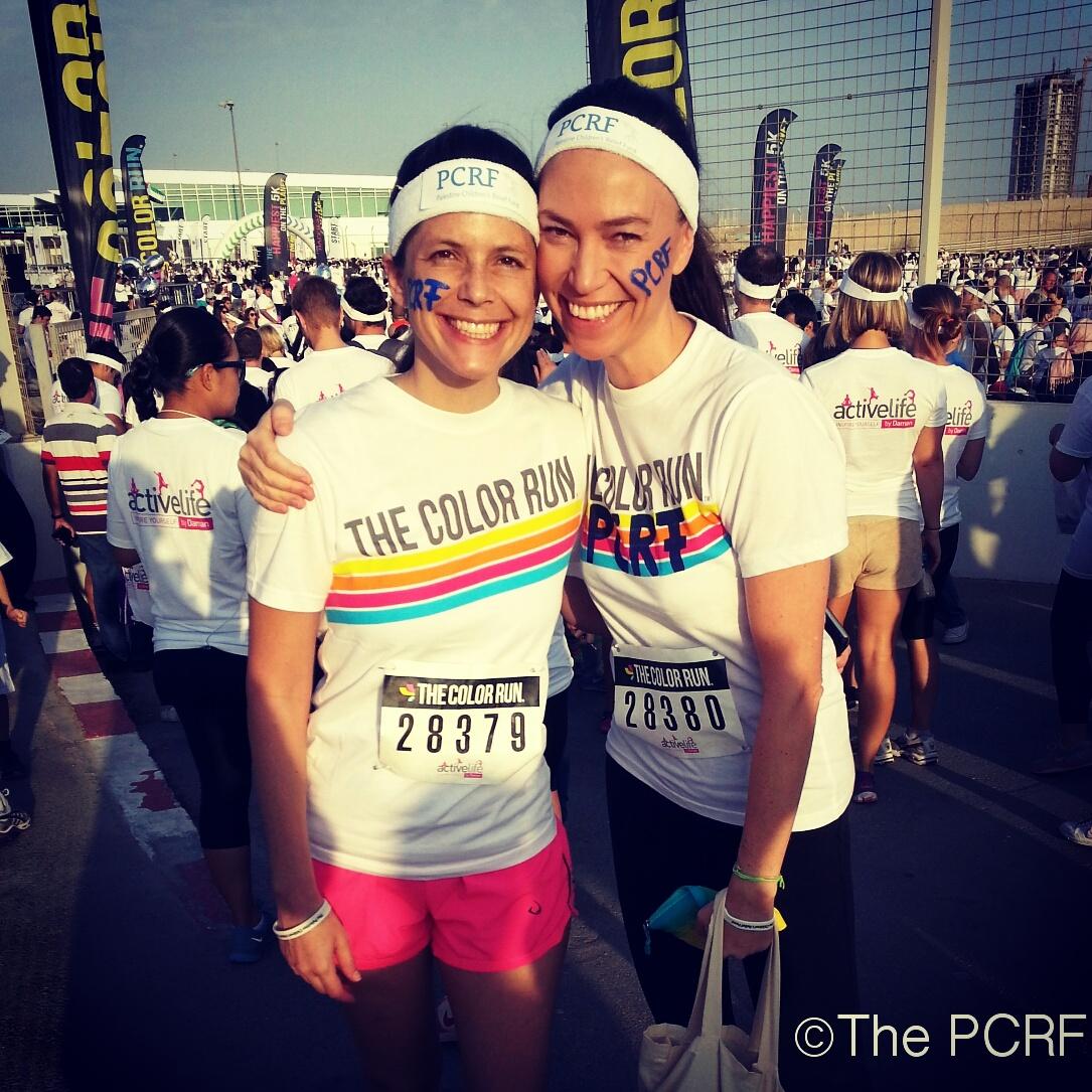 PCRF_Gulf's tweet image. Team PCRF at the #ColorRunUAE . Will you run for a cause? #DubaiMarathon #January2015 #Team #PCRF