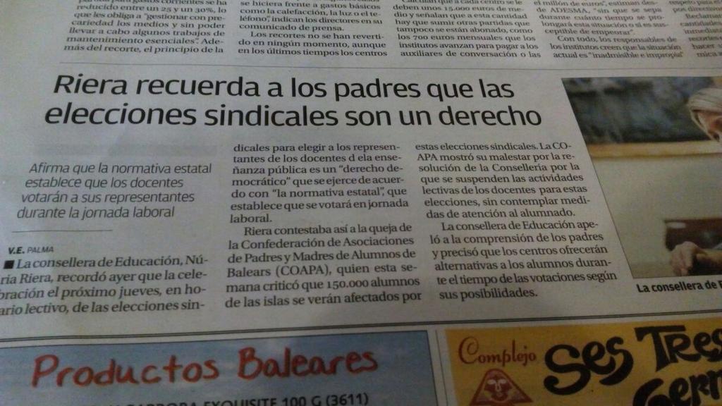 FAPAMallorca's tweet photo. Horari escolar, permanència, lectiu, laboral... Si vol @MNuriaRiera , parlam. http://t.co/A4NJfHxcIq