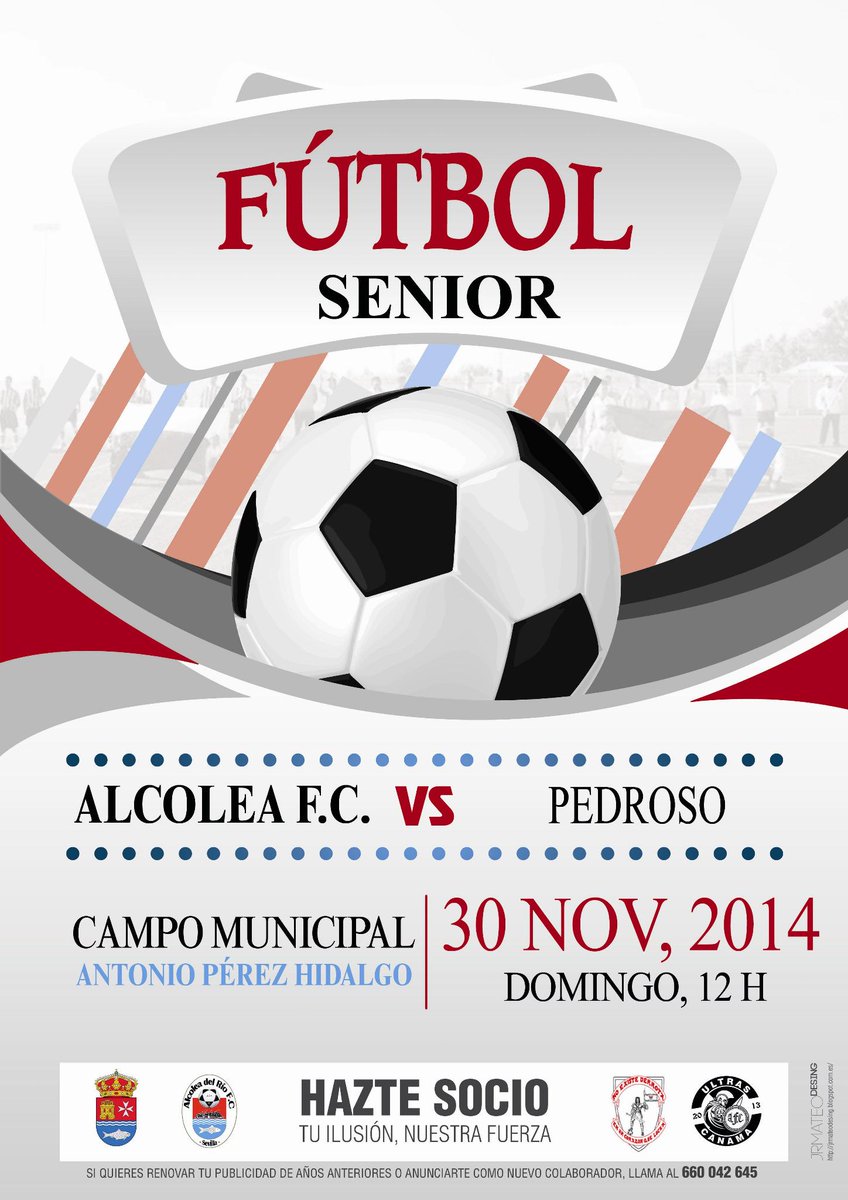 AlcoleaDelRioFC's tweet photo. Y para despedir el mes de Nov.El primer equipo del A.F.C. se enfrentará al Pedroso partír de las 12 h. @CanamaUltras http://t.co/dNVZijKRAq