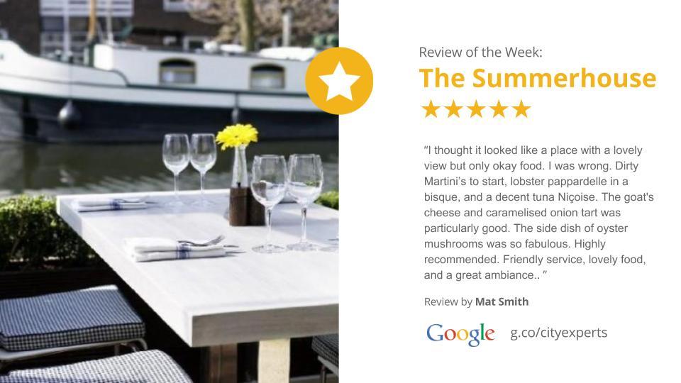 GoogleLocalLDN's tweet photo. #ReviewoftheWeek by @matsmithphotog of the Summerhouse Restaurant in Little Venice @FRGSummerhouse #LondonwithaView http://t.co/N6BaNFDt52