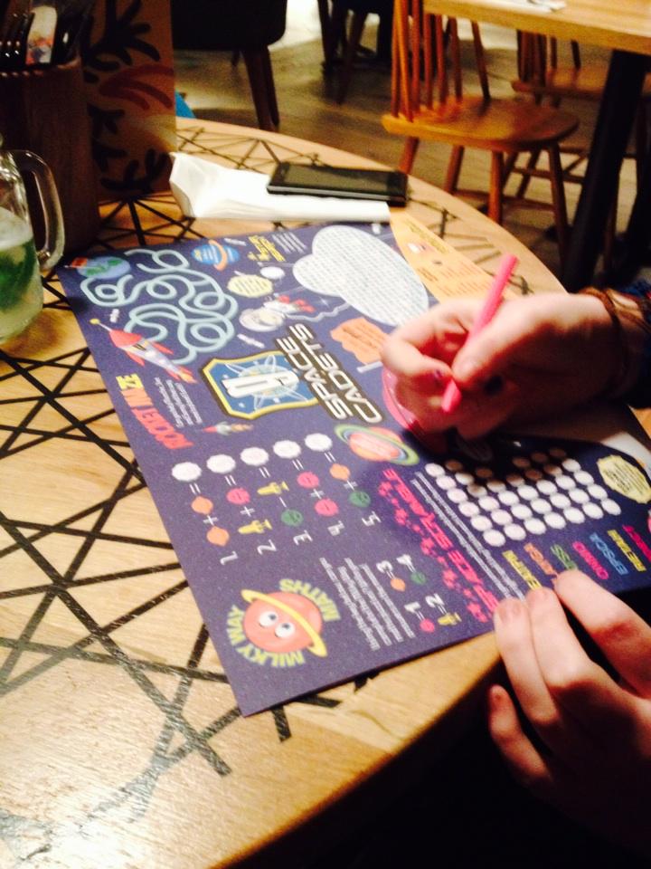 MandersRun's tweet image. With Rebecca in Giraffe, Silverburn filling in a job application!!!