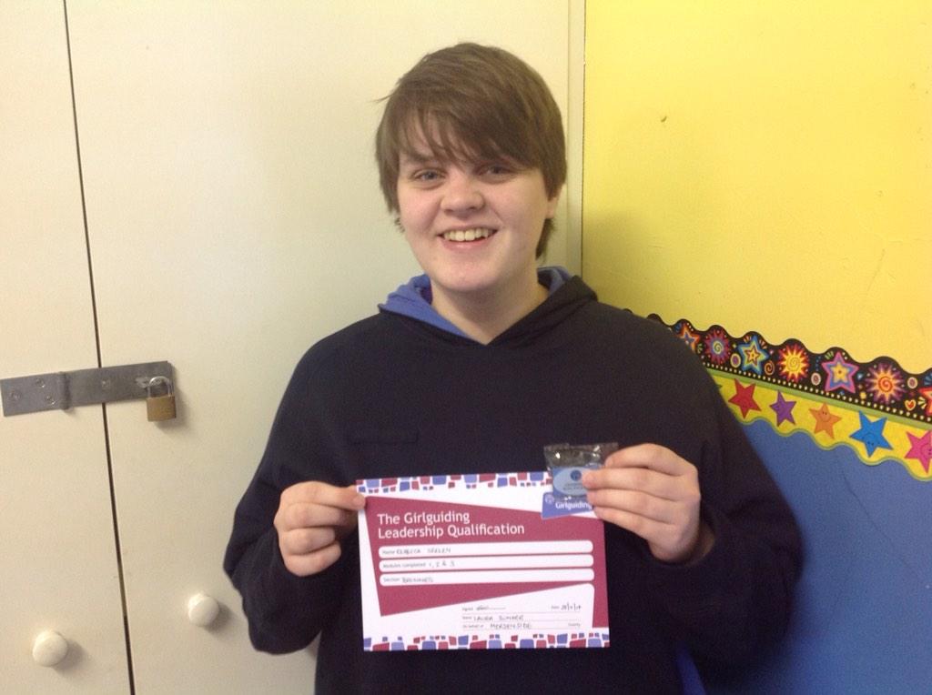 280liverpool's tweet photo. Congratulations @Rebecca_Seeley on gaining your Brownie Adult Leadership Qualification @MerseysideGG @Girlguiding http://t.co/H7LRwjHg3x