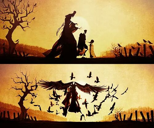 Merykat92's tweet photo. Recibió a la Muerte como una vieja amiga y se fue con ella con gusto, dejando esta vida como iguales. #DeathHallows http://t.co/pXJURzeEe6