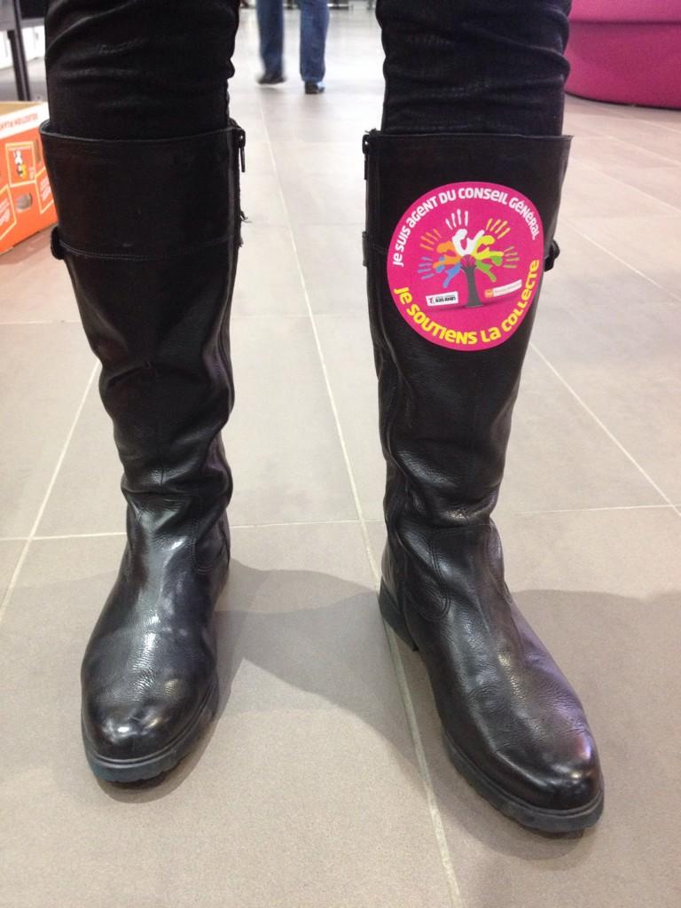 Martajaq's tweet photo. Tous les moyens sont bons pour rendre la collecte de la Banque alimentaire bien visible ! #BA2014 #CG67 http://t.co/asGYwX7aCF