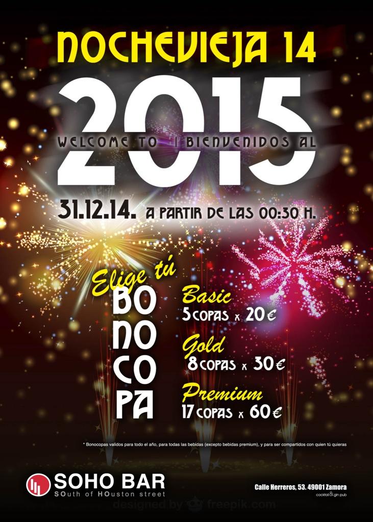 SoHo_BaR_'s tweet photo. Esta NOCHEVIEJA te ofrecemos los mejores precios en Bonocopas. Y desde esta noche puedes reservarlo 😄👌 http://t.co/1GW0eQ7EI5