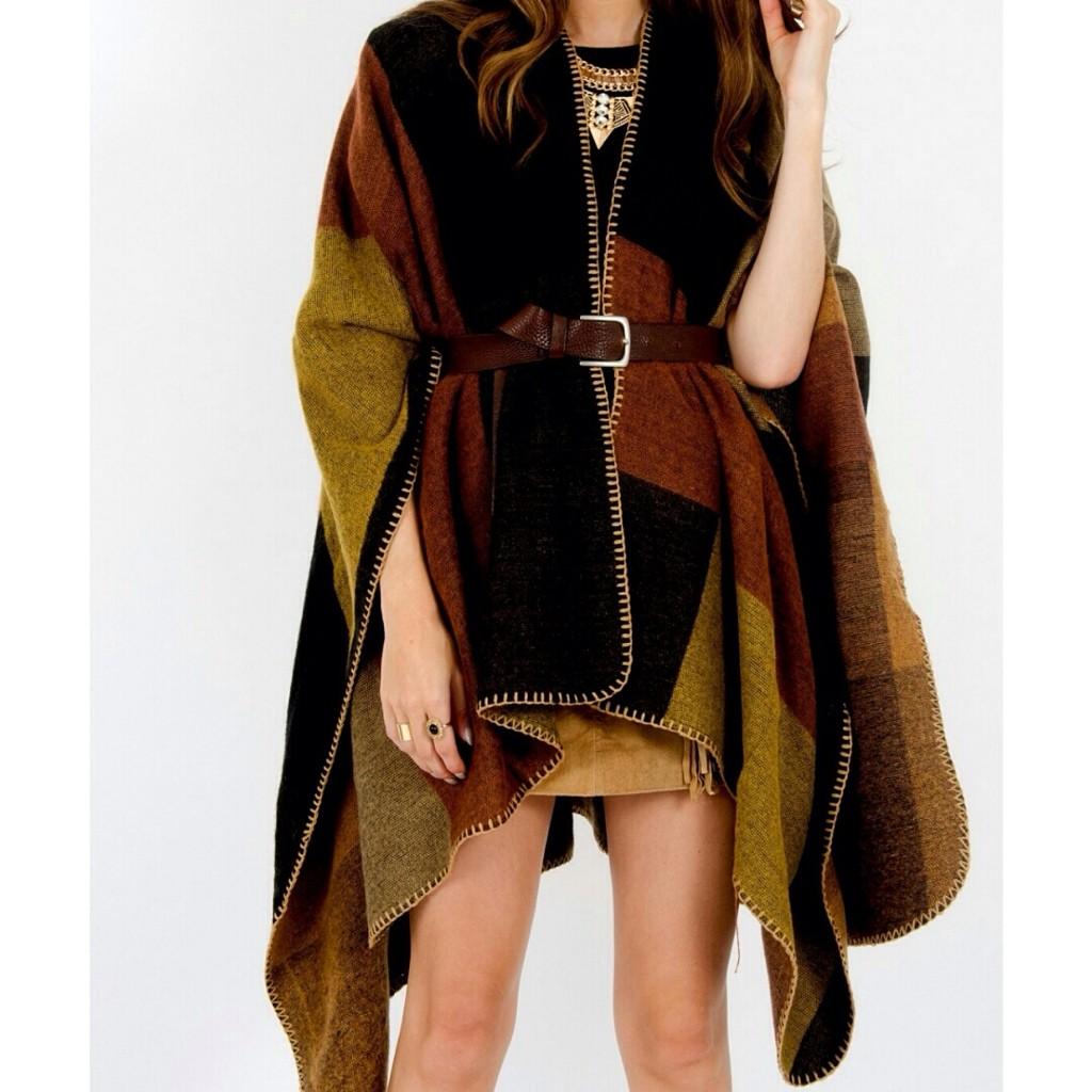 TheFashionPopUp's tweet photo. Head to the @lamoda_wear stand on Tuesday for this Colour Block Check Blanket Cape - £25.99 #style #ootd #fbloggers http://t.co/IAp1kY3roh