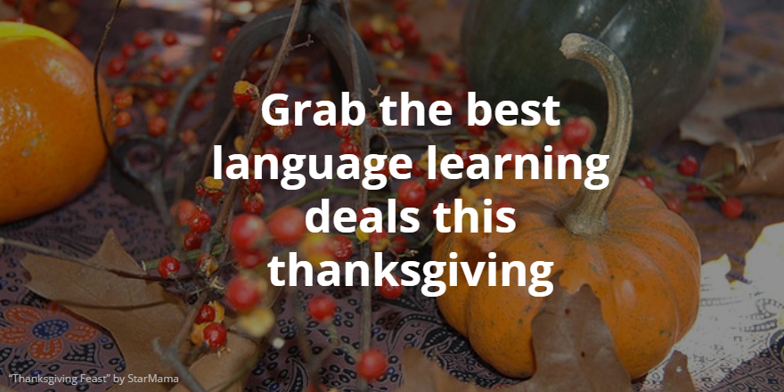 HackLanguages's tweet image. Here&apos;s a summary of the best deals on language learning tools available this Thanksgiving bit.ly/1pzgn6C