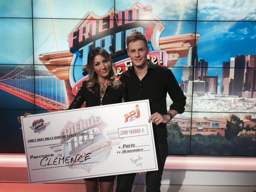 NRJ12lachaine's tweet photo. Félicitations à Clémence qui a remporté l'aventure @FriendsTrip et 28 400 euros, un Cashprize doublé grâce à vous ! http://t.co/fFKntPipCC