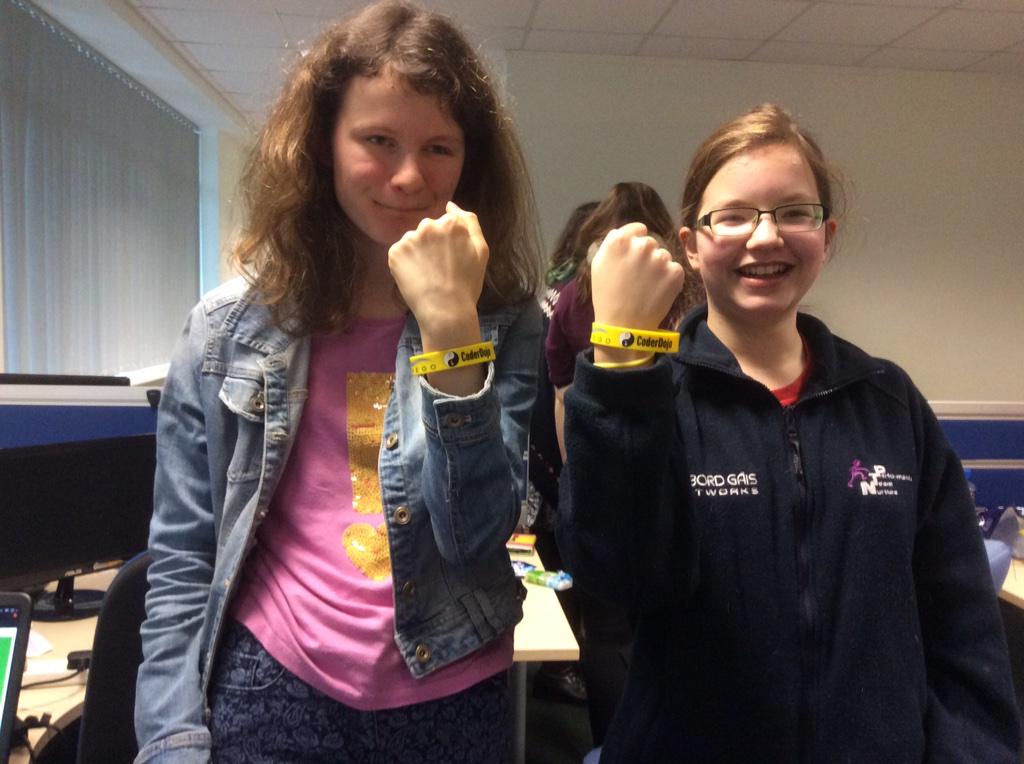 STEMDads's tweet photo. "@DJMHurley: Great coders got yellow belts for their guide dogs website @liaonet @CoderDojo http://t.co/Ix4GoAH0Tk" #STEMDads