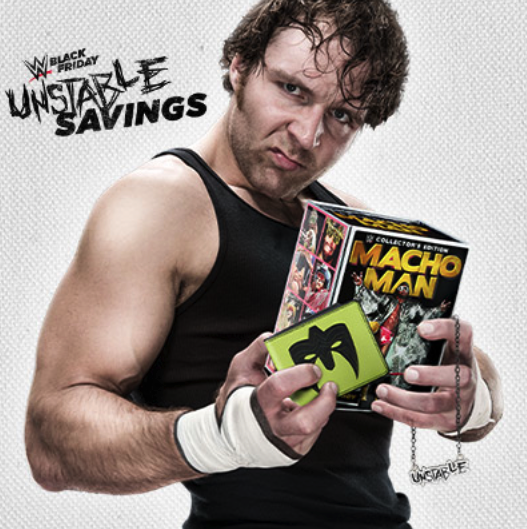 WWE's tweet photo. #BlackFriday @WWE deals roll on - get up to 80% off + additional savings! Shop Now! http://t.co/CCUyy5R44d http://t.co/bkXdmN10RK