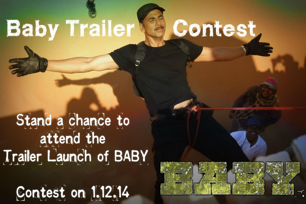 Want to attend the Trailer Launch Of Baby with the cast?
Participate in the #BabyTrailerContest on 1.12.14! RT now