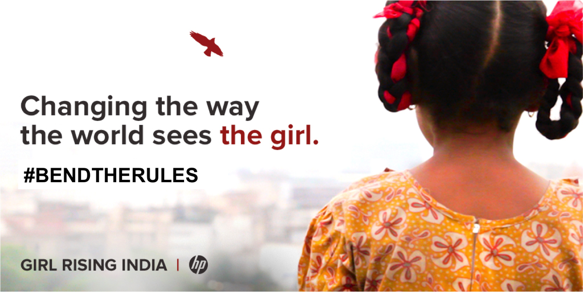 HPIndia's tweet photo. We know our girls matter! We're proud to announce our support to @girlrising #ENGAGEIndia. #BendTheRules. @HPIndia http://t.co/IEefUZbOR1