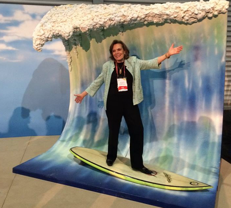 MissionBlue's tweet photo. .@SylviaEarle hangs ten at the @IUCN #WorldParksCongress! #surfsupdude http://t.co/xvjQhefnKL