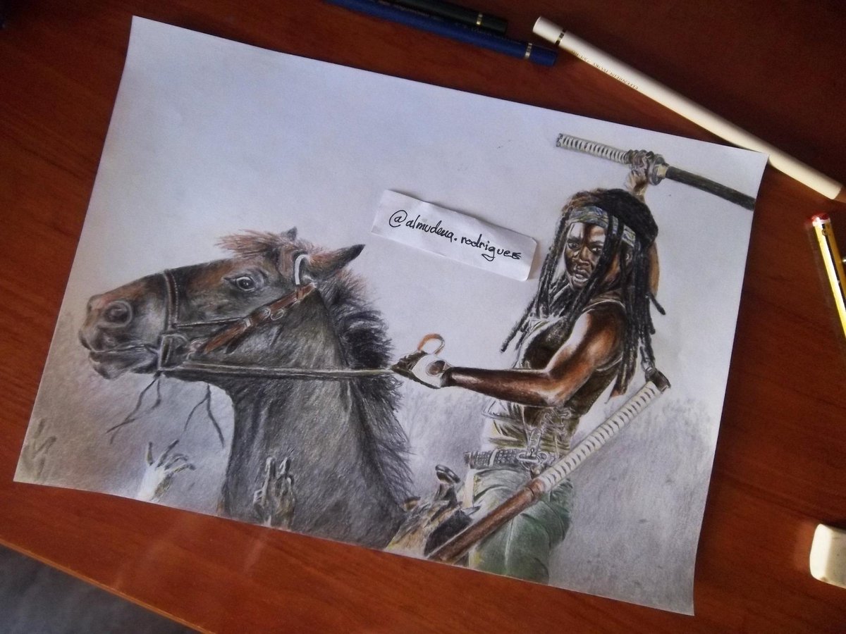 Almu_RoG's tweet photo. Acabado #Michonne #TWDonFOX #TheWalkingDead #Fanart #Zombies @TheWalkingDead http://t.co/L0VwF7UCsM