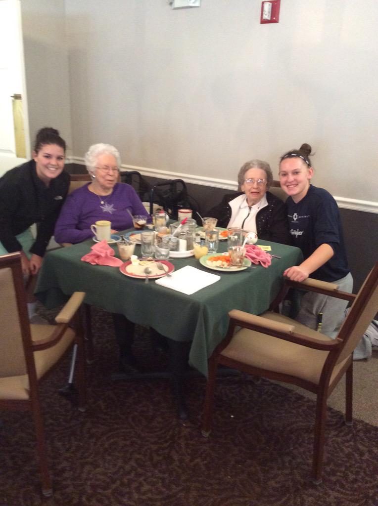 KP and Carissa having a good time and enjoying a little lunch too!