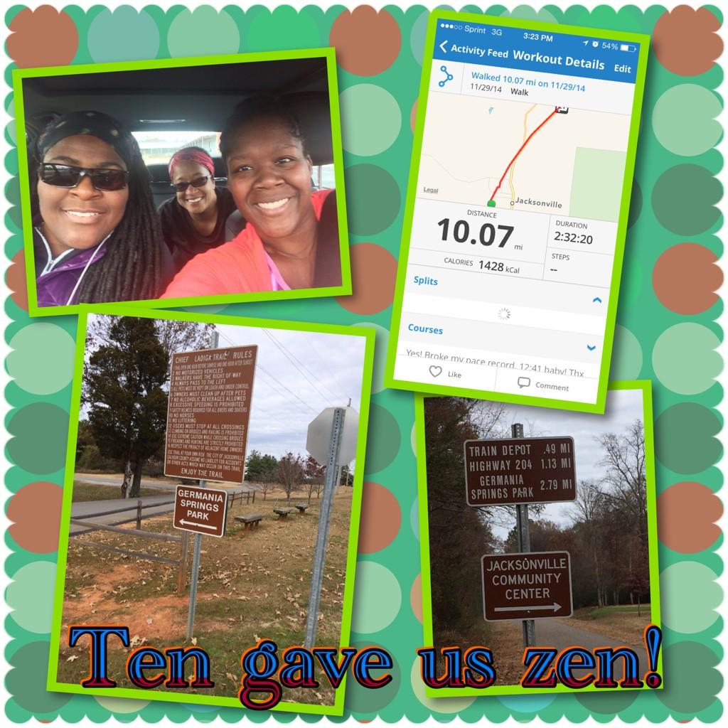 keecharris's tweet photo. Another @blkwomenshealth #fitness #walk is done! Ten (miles) gave us #zen @ChiefLadigaTrai. Great #smiles in #nature http://t.co/6u1pgbBaFl