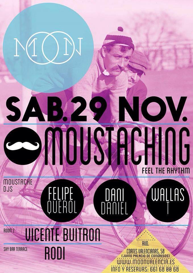 FelipeQuerol's tweet photo. Esta noche (Sab29) la liamos!!!! #MOUSTACHING @MoonVLCOficial @discomoonvlc @danidanieldj #WallasT http://t.co/3yHbgCGueL