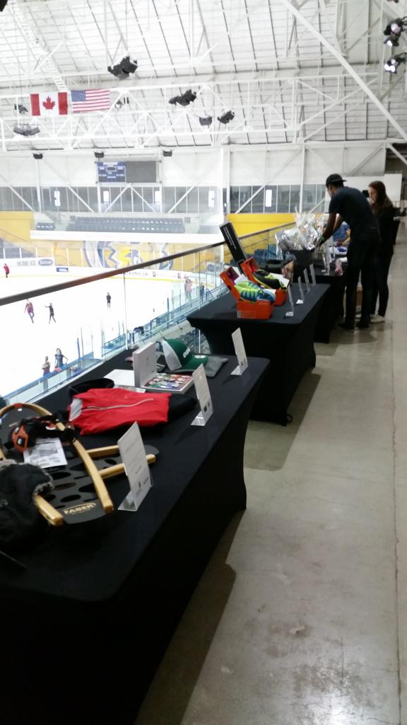 ASkatingChance's tweet photo. We've arrived to the 4th floor of @MattamyAC &amp; currently setting up raffle prizes incl. a 10-person camp tent! http://t.co/rpMsVIWIIB