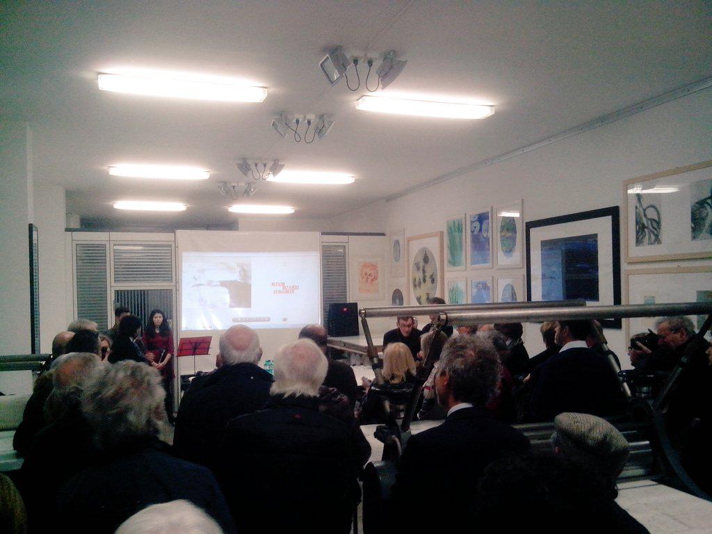 Alla stamperia d'arte Albicocco per mostra di Giancarlo Venuto e presentazione di #italiartgroup! Super!